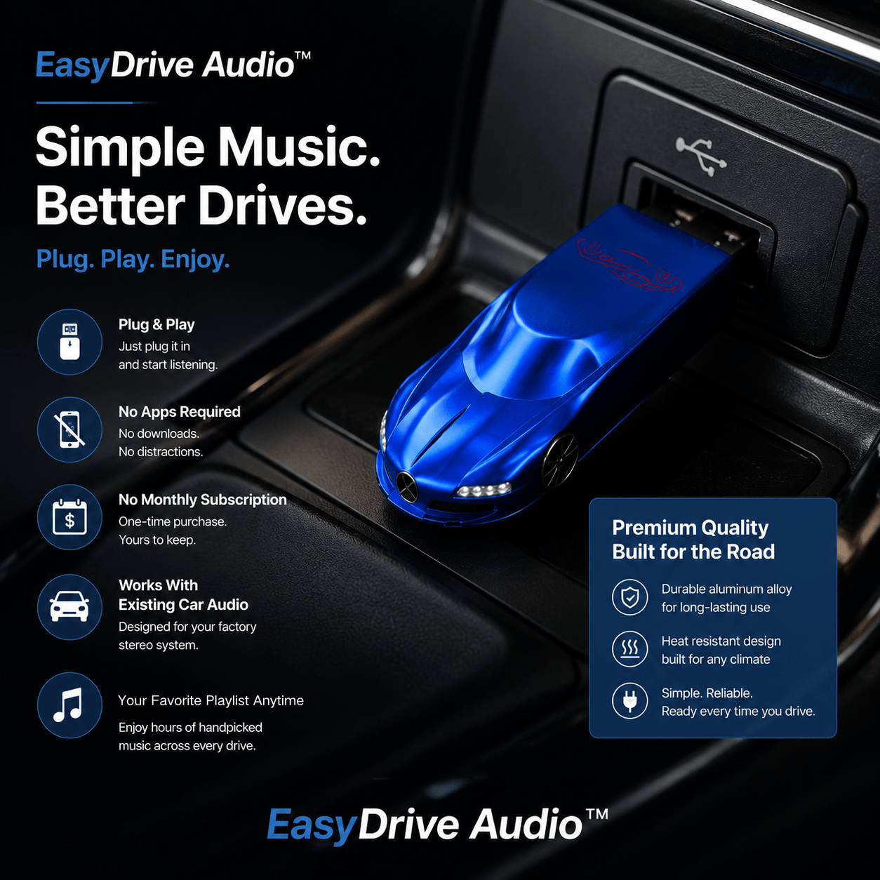 EasyDrive Audio™ | 3000+ Songs Car Music Drive